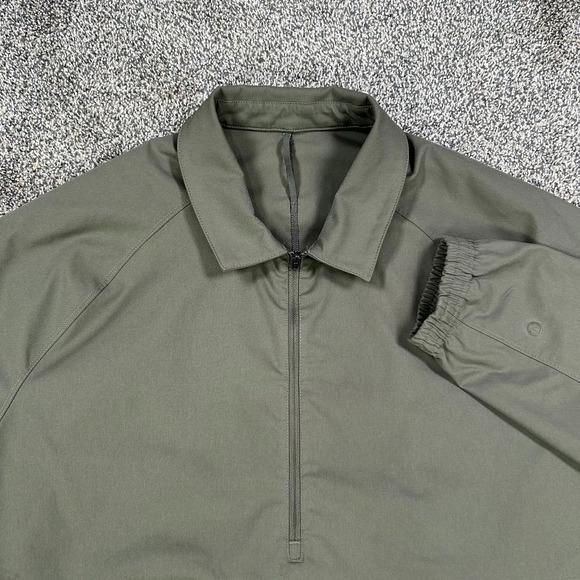 Lululemon Collared 1/2 Zip Jacket Army Green Pullover Mens XXL Athleisure 2XL - Picture 1 of 13